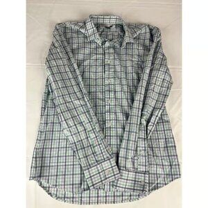 Old Navy The Signature Shirt Mens M Plaid Checkered Button Down Long Sleeve